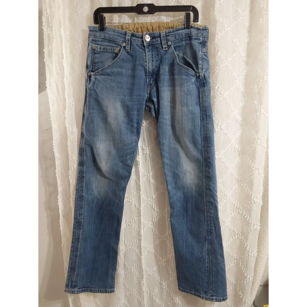 Levi's 514 Straight Fit Jeans – W32 L32‎ – Rare Tan Canvas Flap Pocket Utility